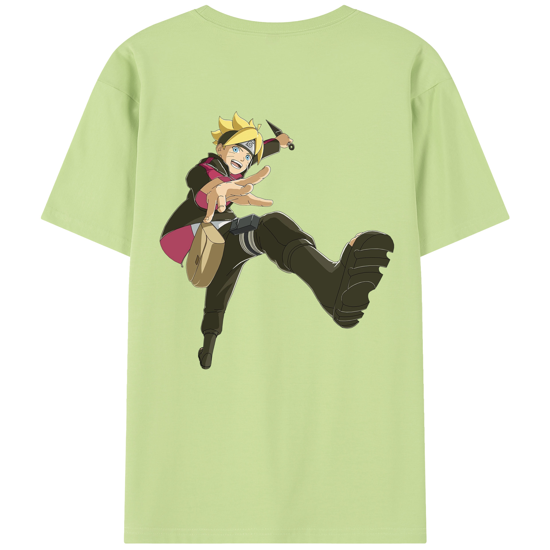 （画像用） NARUTO -ナルト- うずまき ボルト Uzumaki Boruto 綿100％半袖Tシャツ（背面プリント）